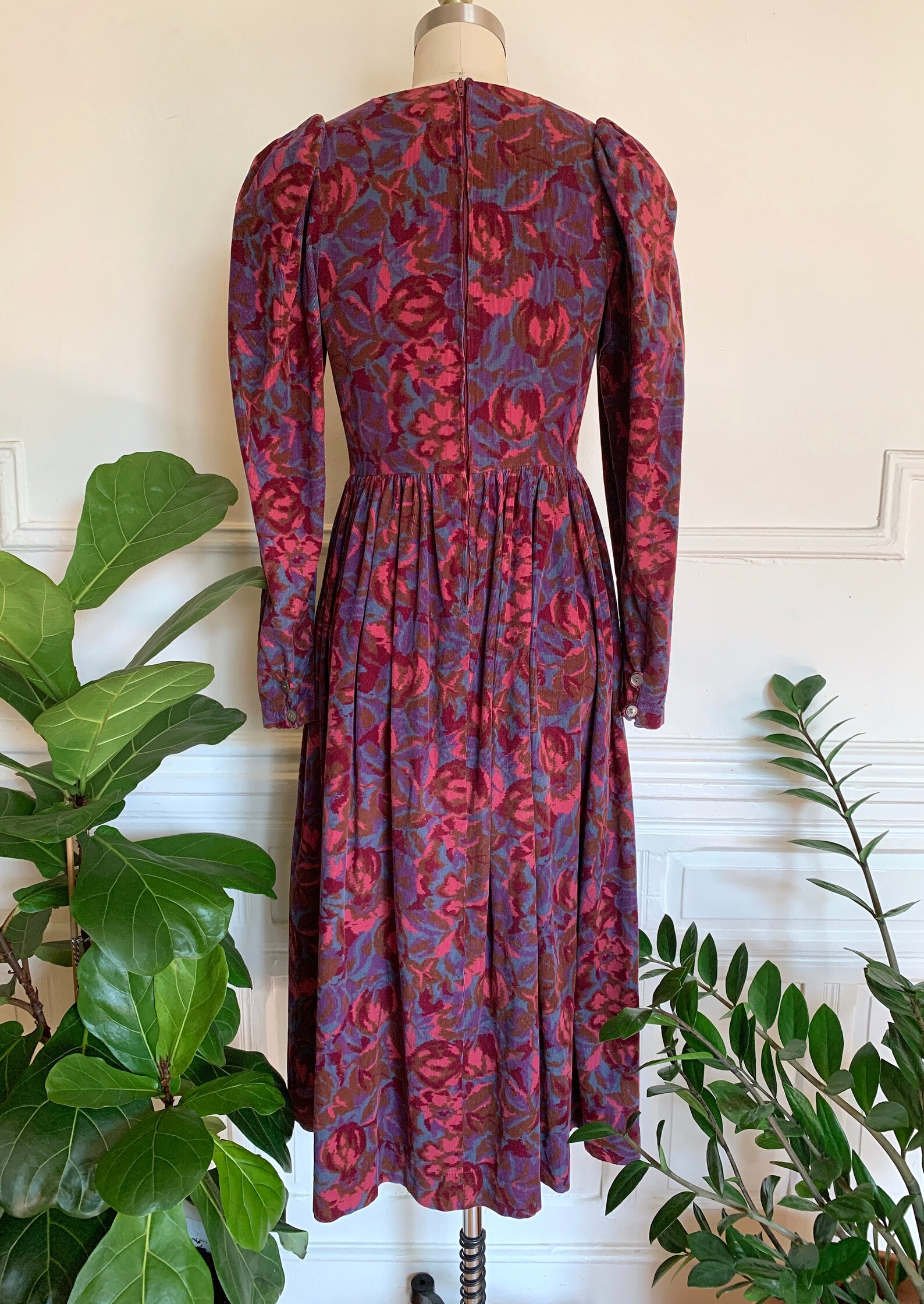 laura ashley 80s floral dress