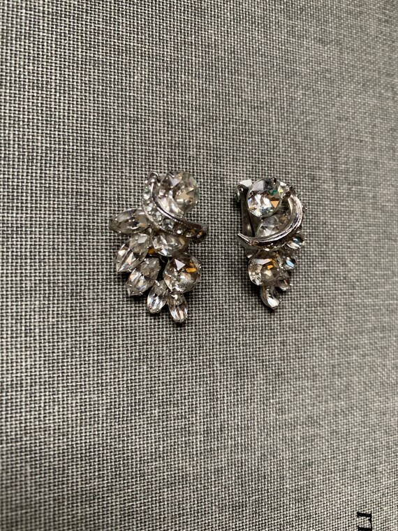 Vintage Eisenberg Clip on Rhinestone earrings | Etsy