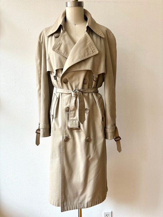 Vintage Christian Dior Beige Belted Trench Coat