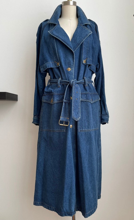 Vintage 80s Lilac Purple ‘Chaleur’ Trench Overcoat S M 8 10