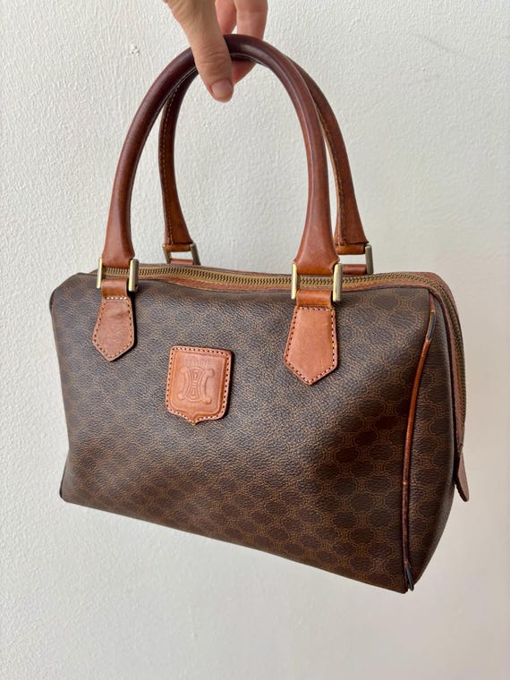 Vintage Celine Macadam Boston Bag - Etsy