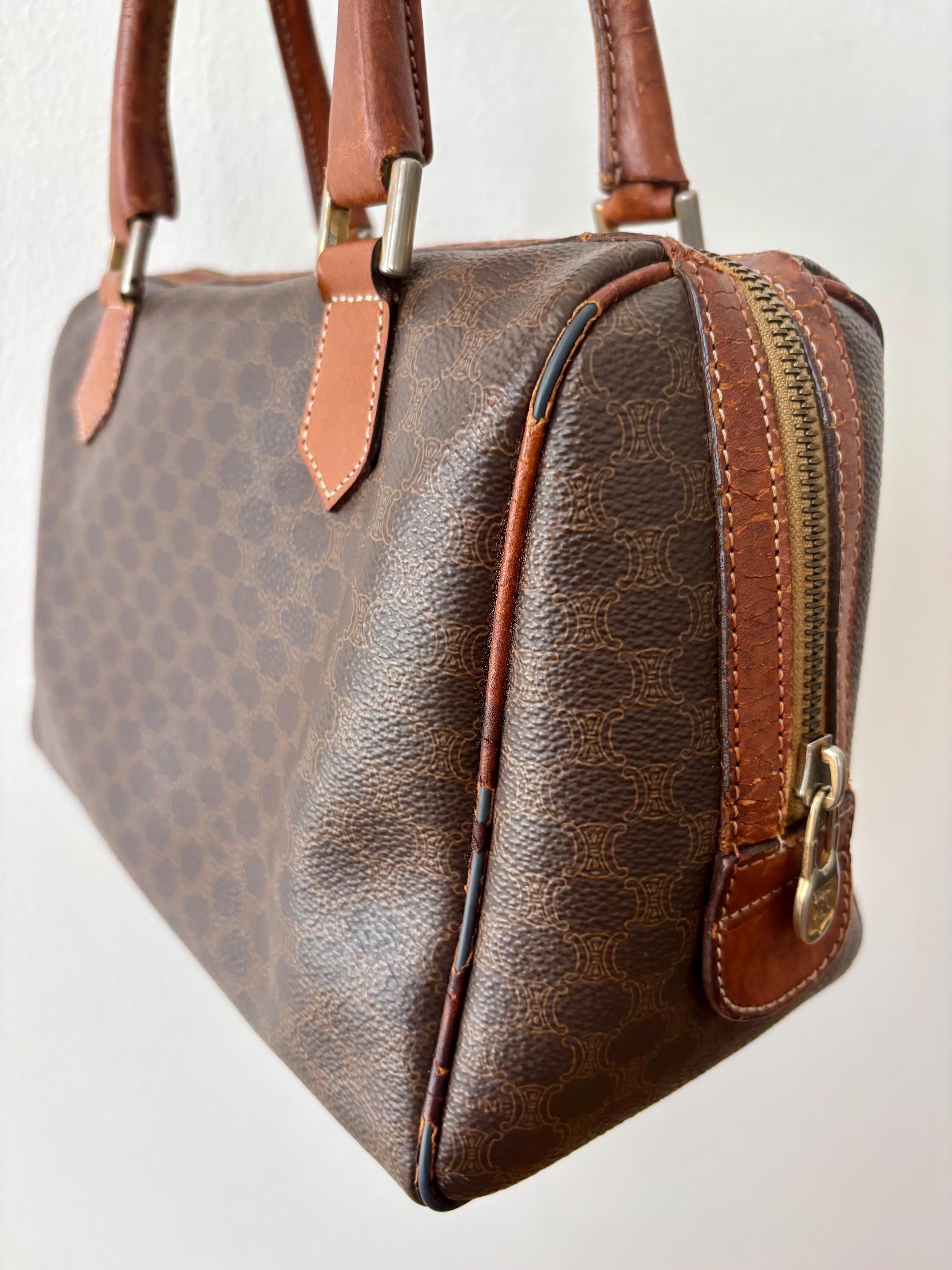 Vintage Celine Macadam Boston Bag - Etsy
