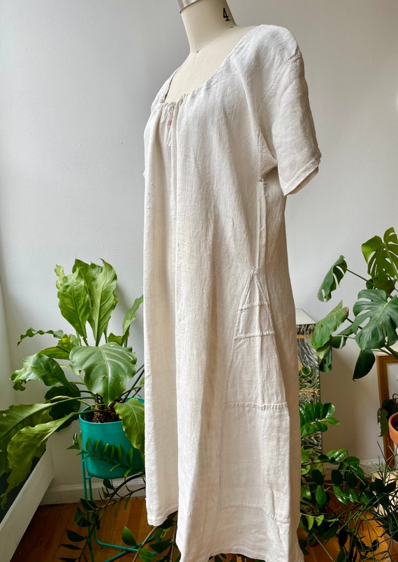 Vintage Edwardian linen nightgown Gem