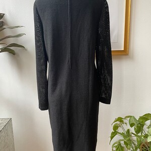 Vintage Scaasi black knit dress image 7