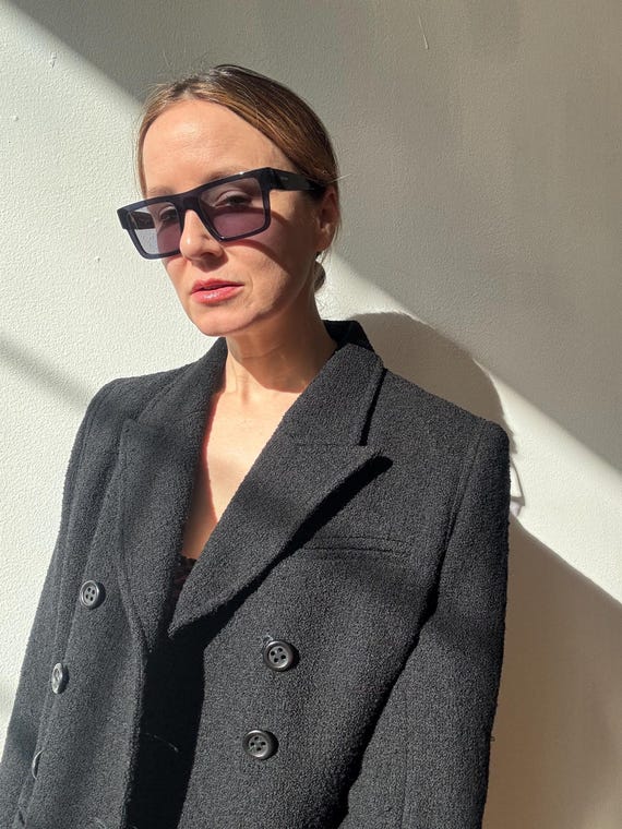 Prada PR 19WS Dark Blue Rectangular Sunglasses - image 2