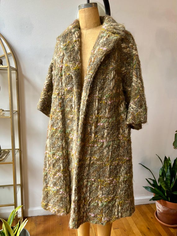 Vintage 1950s Lilli Ann Scottish Tweed Mohair Swing Coat - Etsy