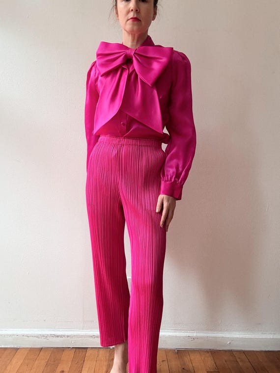 Vintage Issey Miyake Pleats Please Bright Pink Pants - Etsy