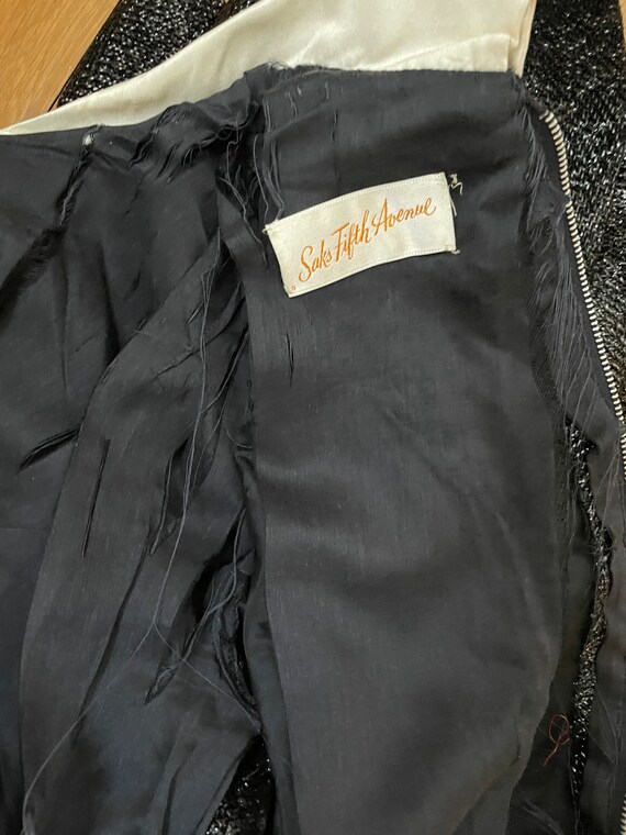 XS 1960s Black Peat Coat with Peter Pan Collar