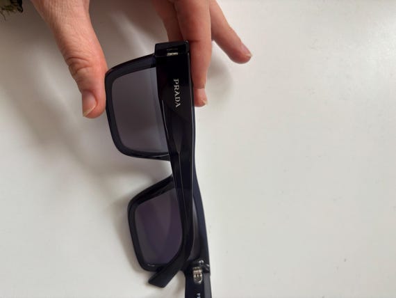 Prada PR 19WS Dark Blue Rectangular Sunglasses - image 3