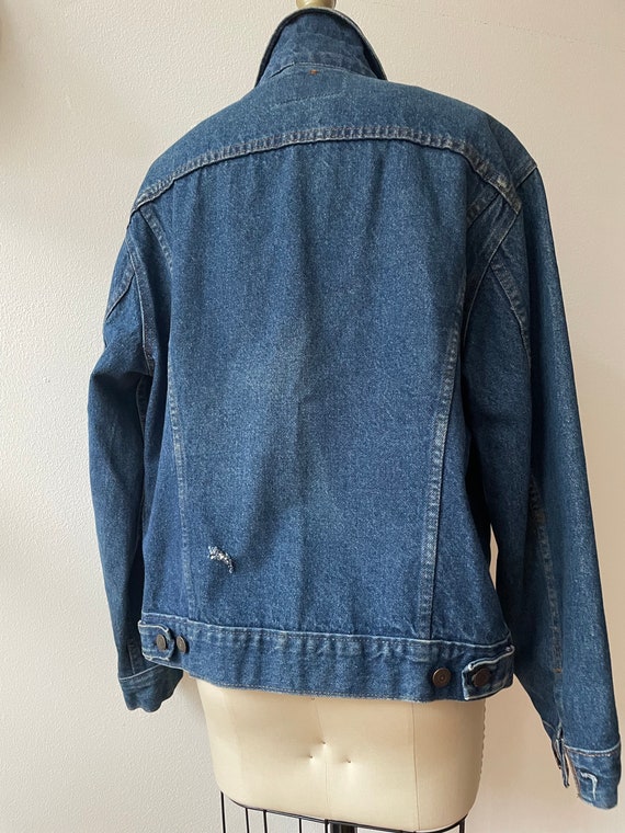 Vintage 1980s Levis Dark Denim Jacket - image 4