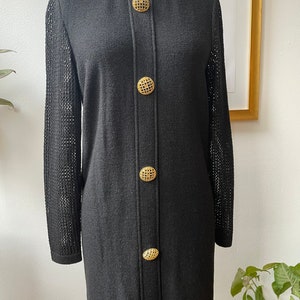 Vintage Scaasi black knit dress image 2