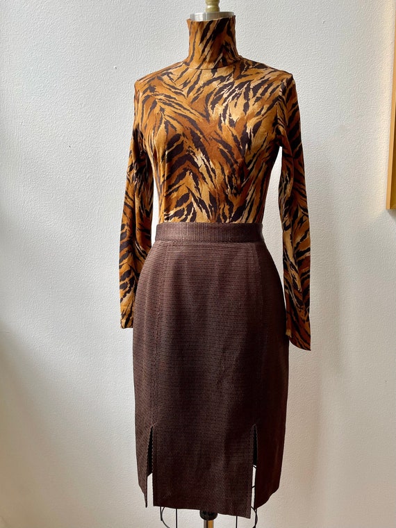 Vintage 90s Bazar Christian Lacroix pencil skirt - image 1