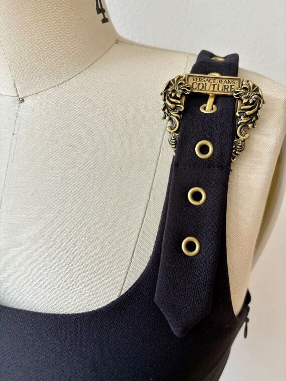 Vintage Versace Jeans Couture Black Mini Dress - image 4