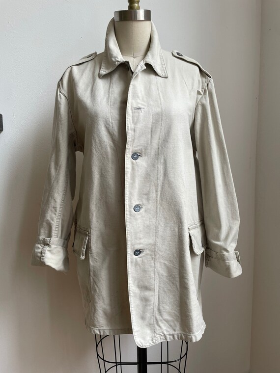 Vintage Beige Workwear Coat