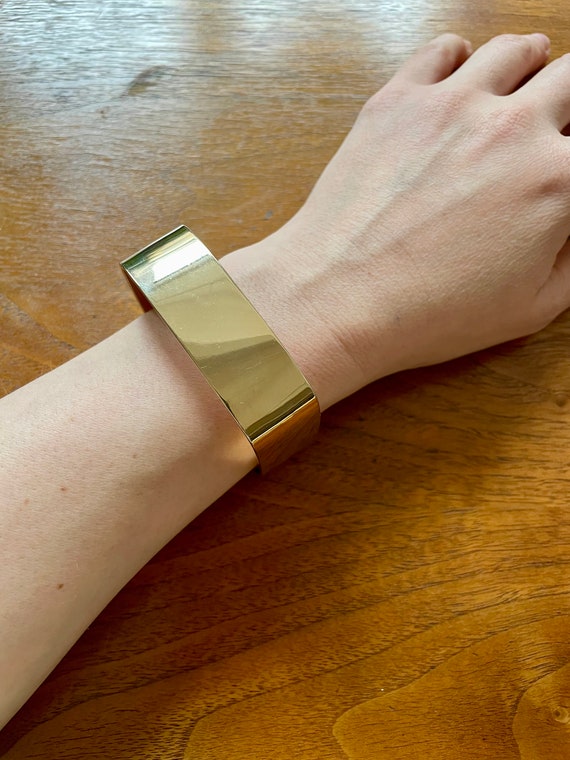 Vintage Gold Tone Square Bangle