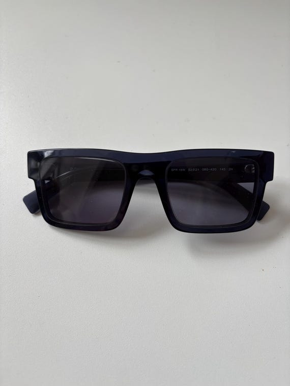 Prada PR 19WS Dark Blue Rectangular Sunglasses - image 1