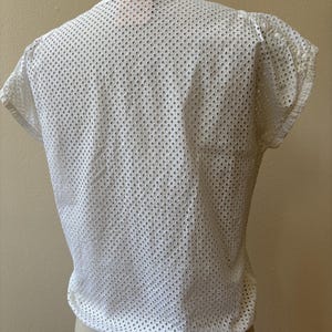 Vintage Courreges vit bomullstopp från 1980-talet bild 5