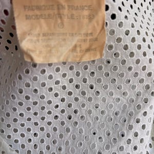 Vintage Courreges vit bomullstopp från 1980-talet bild 8