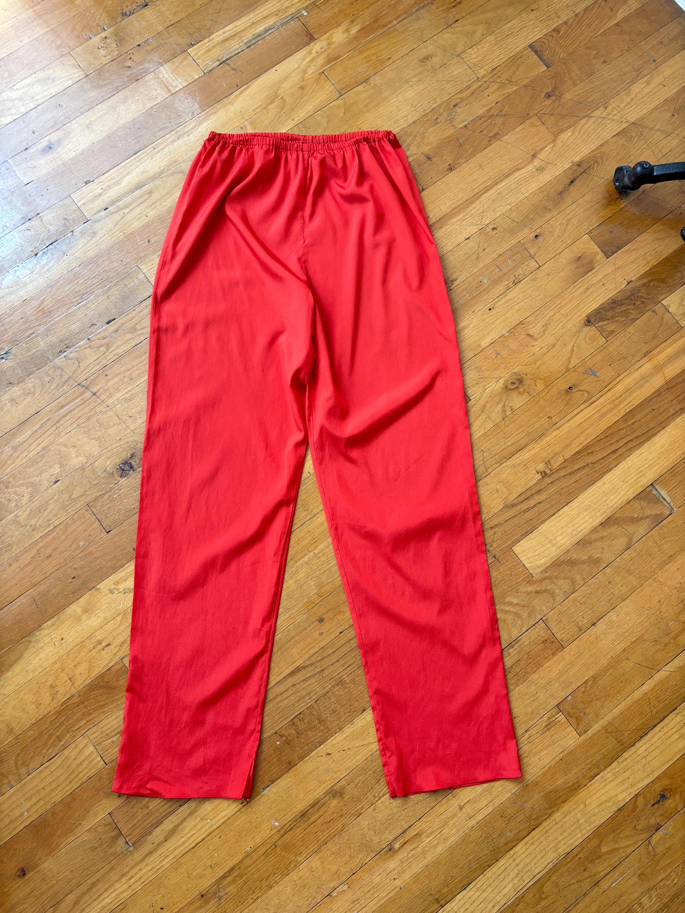 Ensemble Vintage Années 70 Zandra Rhodes Imprimé Coquille - Taille S, Rouge, Parfait état