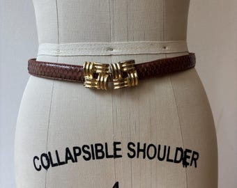 Extra Small Vintage Christian Dior Belt - Genuine Snakeskin - Tan/Beige il_fullxfull.5809424696_f1rs.jpg main image 4