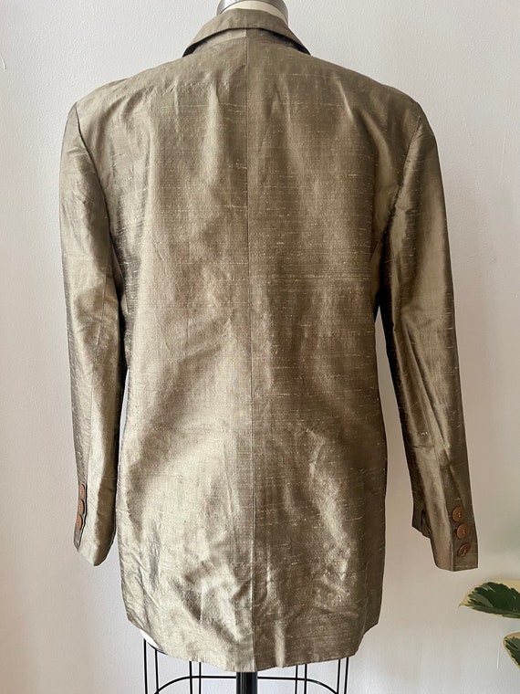 Vintage Giorgio Sant Angelo Bronze Silk Blazer - image 5