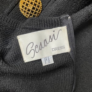 Vintage Scaasi black knit dress image 8