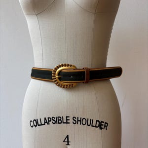 Vintage Green Suede Leather Statement Belt