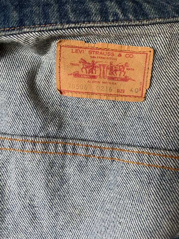 Vintage 1980s Levis Dark Denim Jacket - image 6