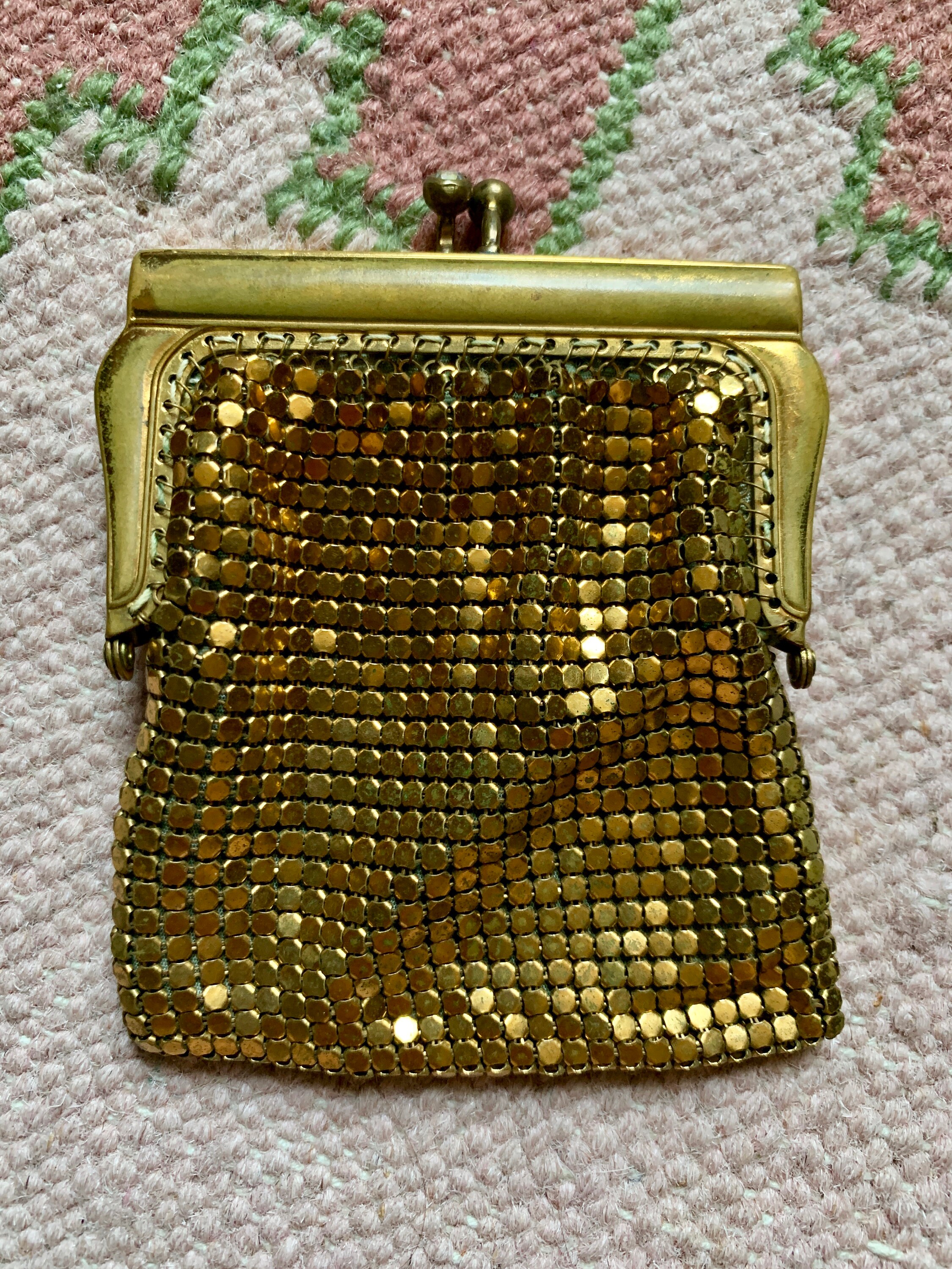 Vintage 1940s Whiting and Davis Gold Mesh Coin Purse Kisslock Etsy