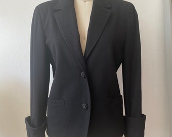 Vintage Gianni Versace zwarte wollen blazer