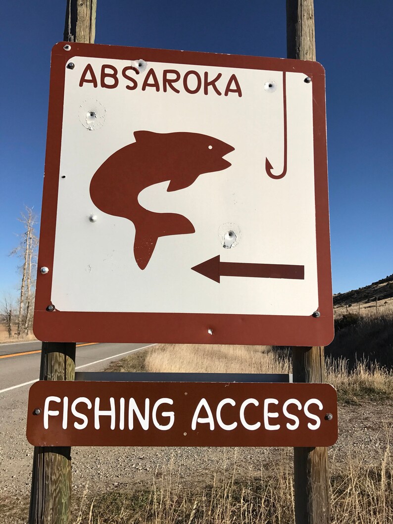 Montana Fish Access Sign Etsy