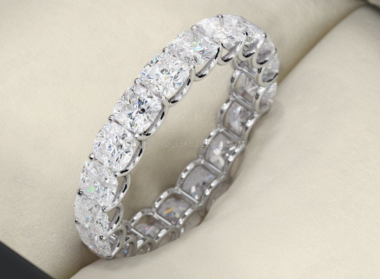 Cushion cut cheap eternity ring