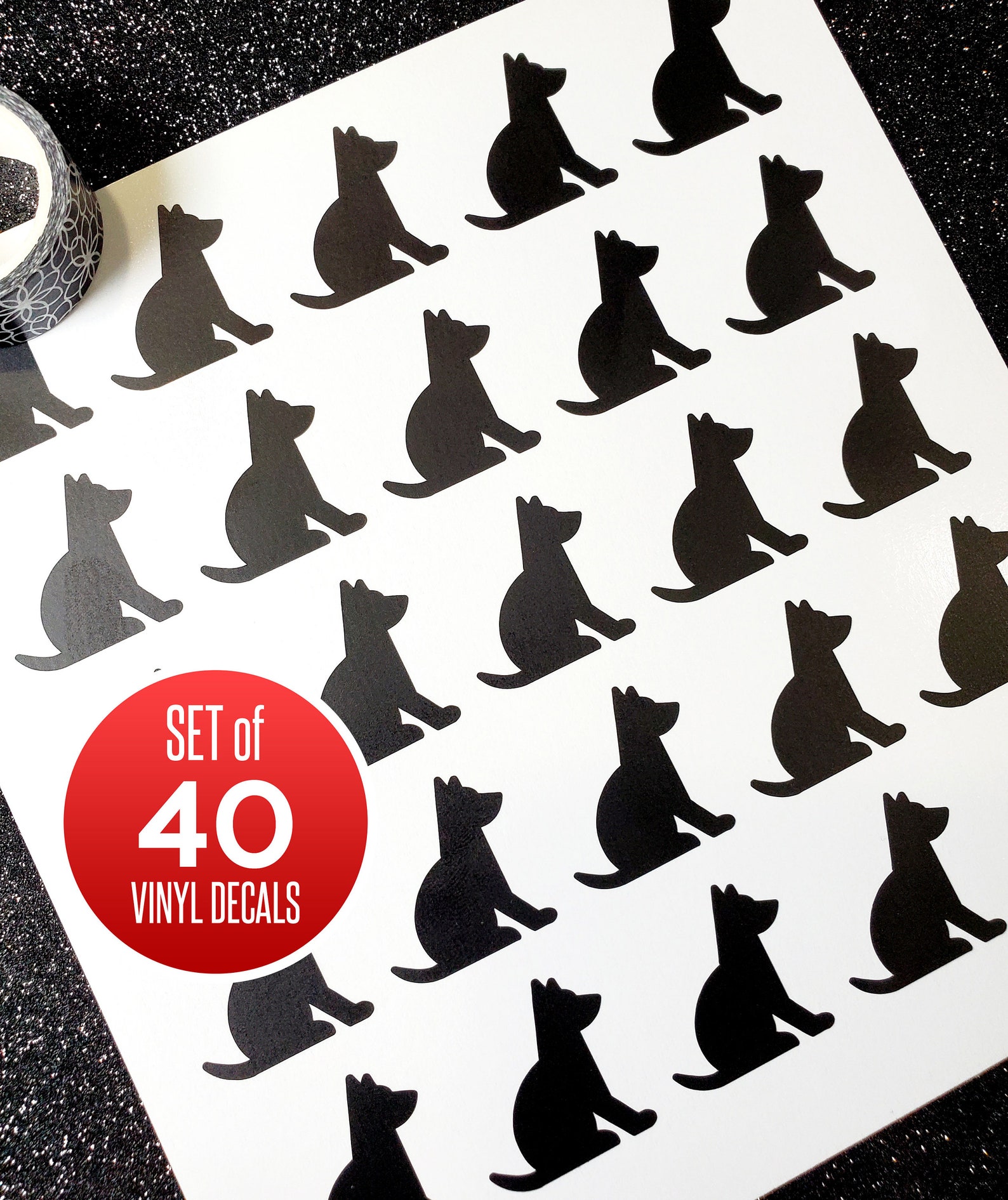 40 Dog Vinyl Decals Vinyl Decals Decal Sheets Sticker Etsy