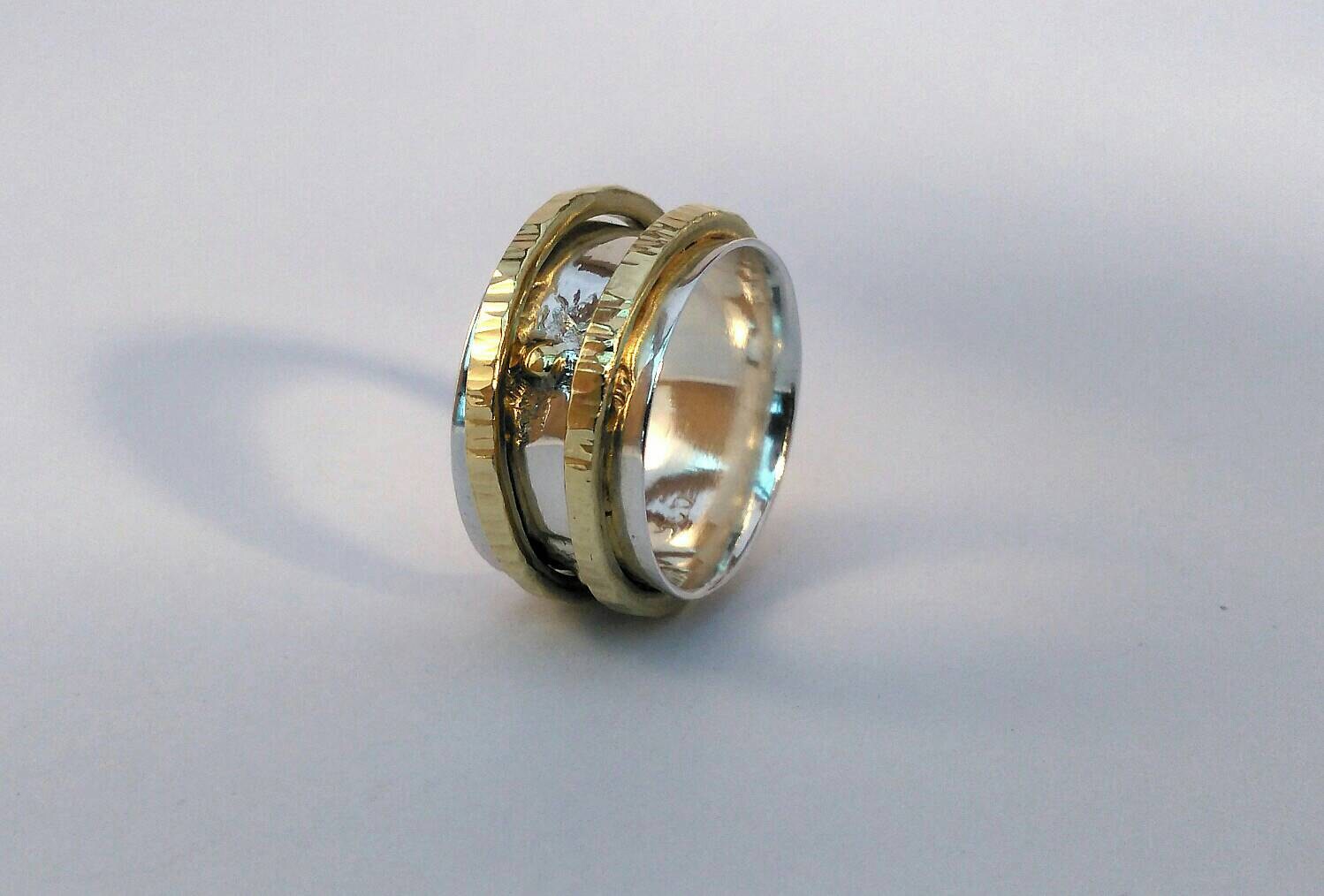 Spinner ring spinning ring beautiful handmade 925 Etsy