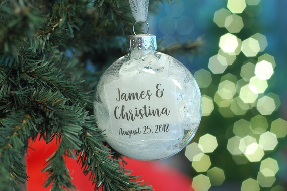 wedding day christmas ornament