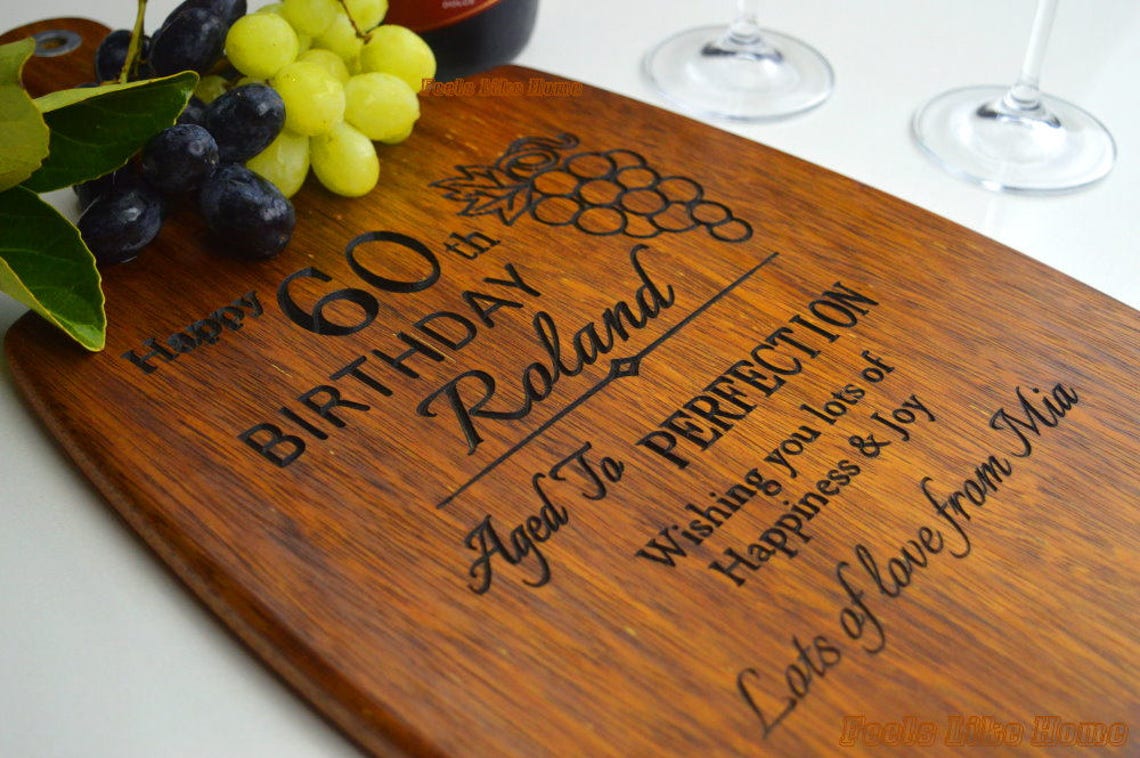 Personalised Birthday Gift Cutting Board Custom Made 21st 30th Etsy