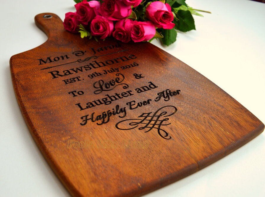 Personalised Wedding Gift Cutting Board Custom Made Etsy