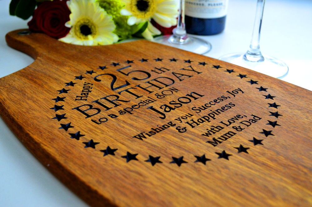Personalised Birthday Gift Cutting Board Custom Made 21st 30th Etsy