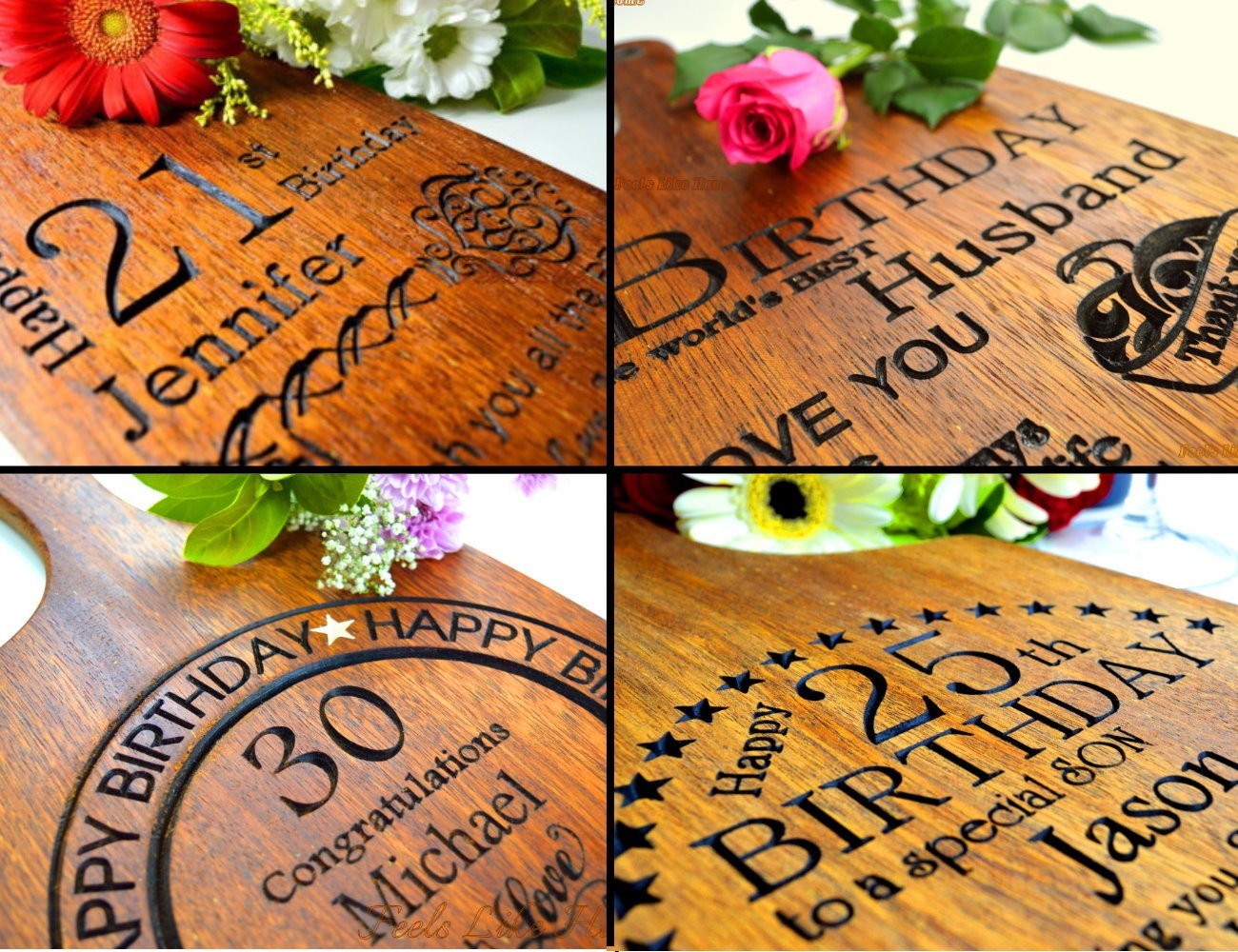 Personalised Birthday Gift Cutting Board Custom Made 21st 30th Etsy