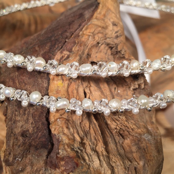 Orthodox Wedding Crowns (stefana) Handmade Pearls Swarovski