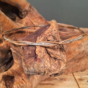 ORTHODOX WEDDING CROWN-Stefana Wedding Crowns With 2 Wooden Rods-Rustic Style Crown-Flower Carved Crown-Sterling Silver Rods Luxury Crowns