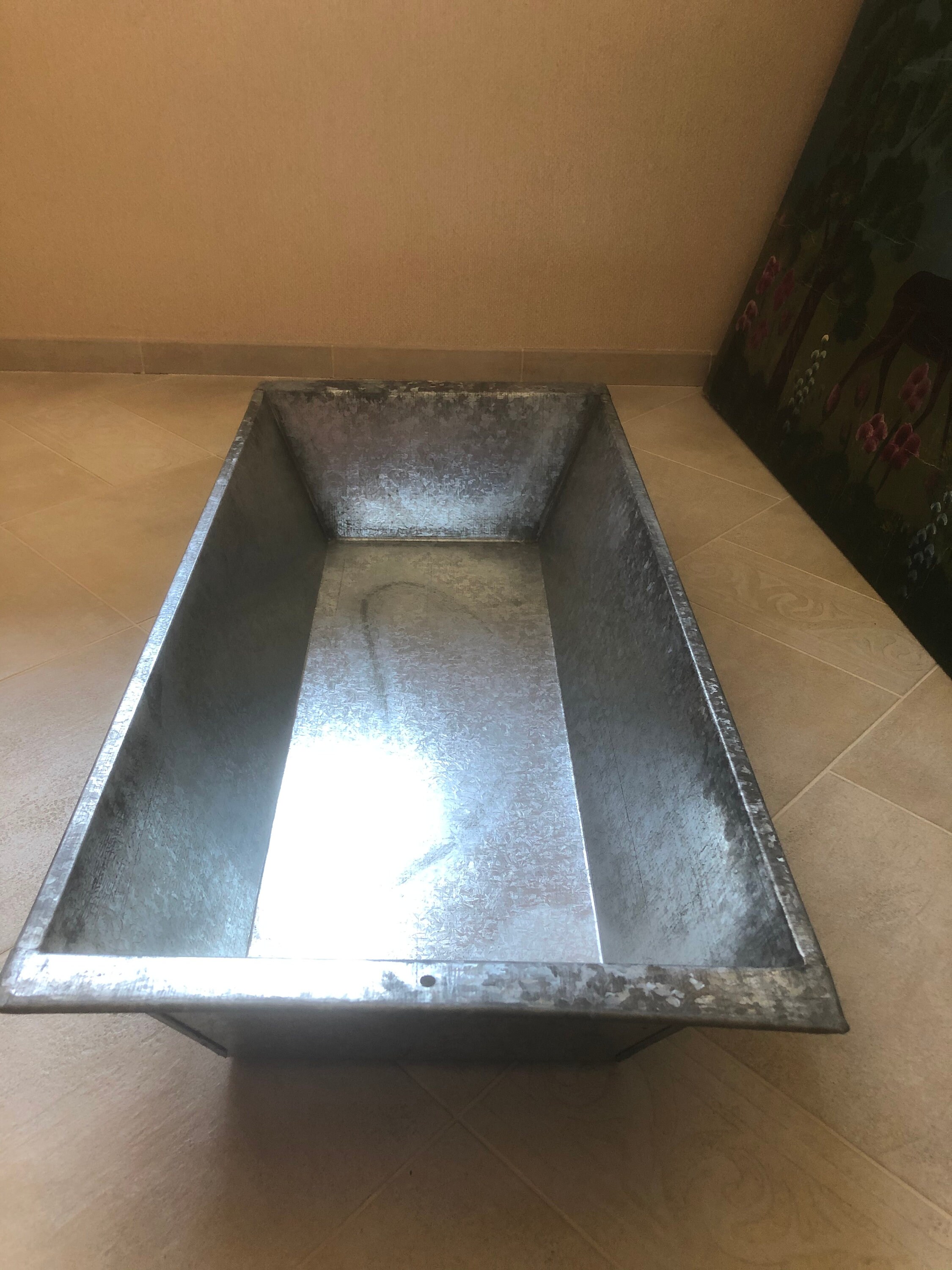Vintage galvanized sink rectangular farmhouse sink Farm Etsy
