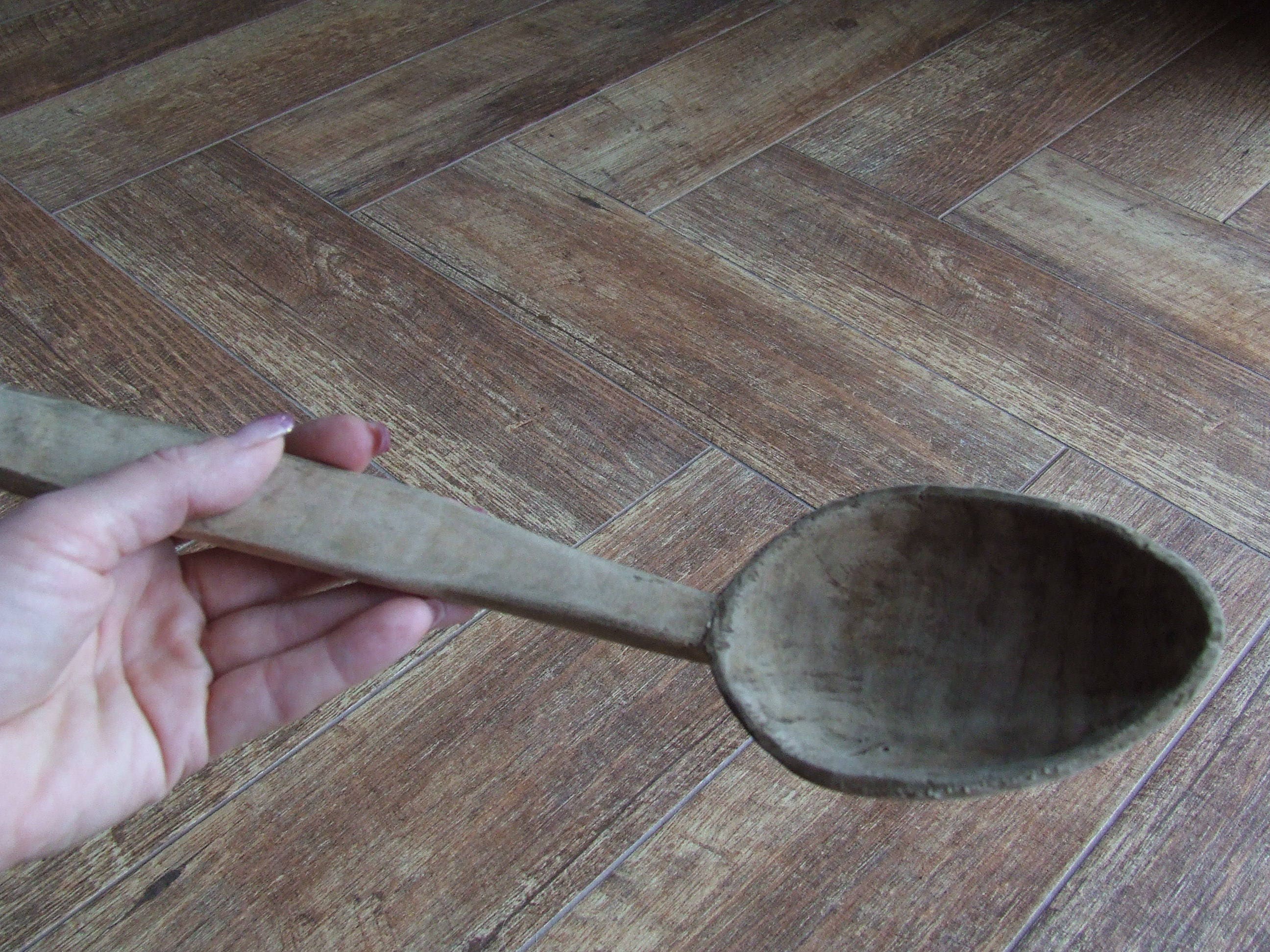 Wood spoon. Antique Wood Spoons. hand carved wooden spoon. Etsy