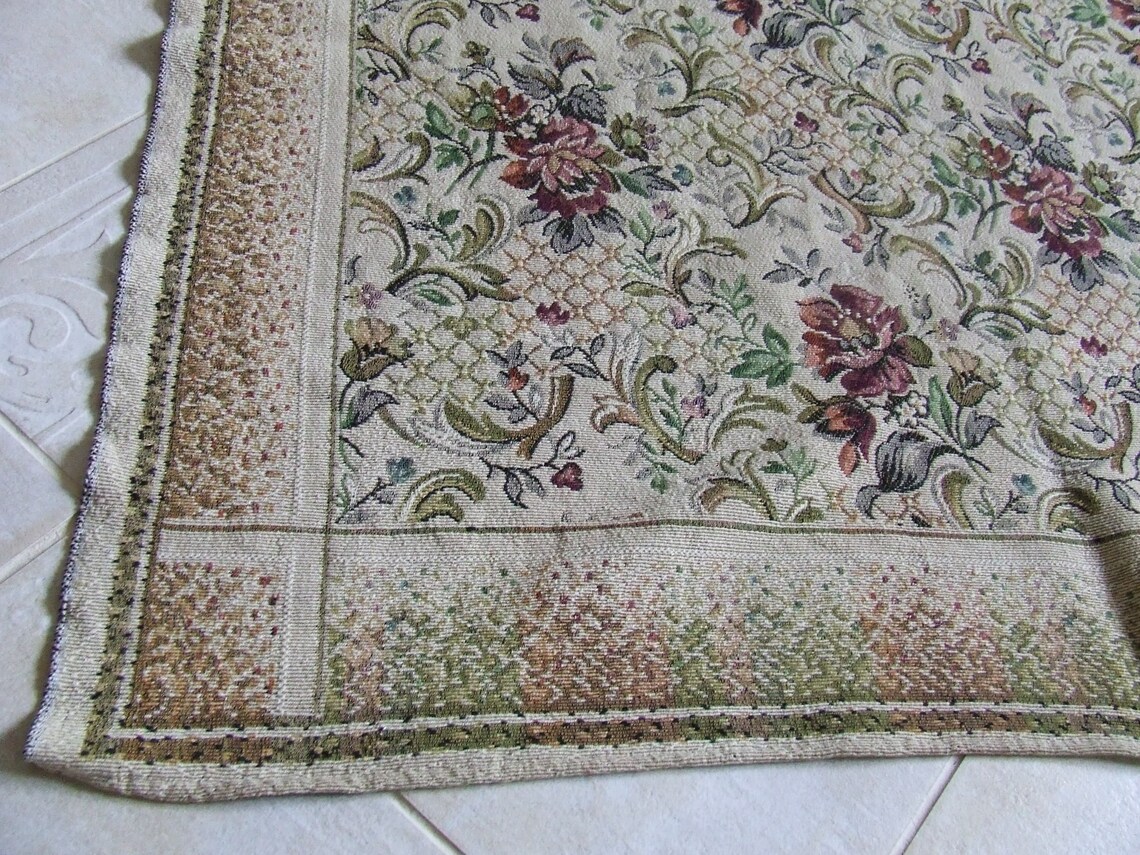 Bedspread vintage German jacquard blanket tapestry jacquard Etsy