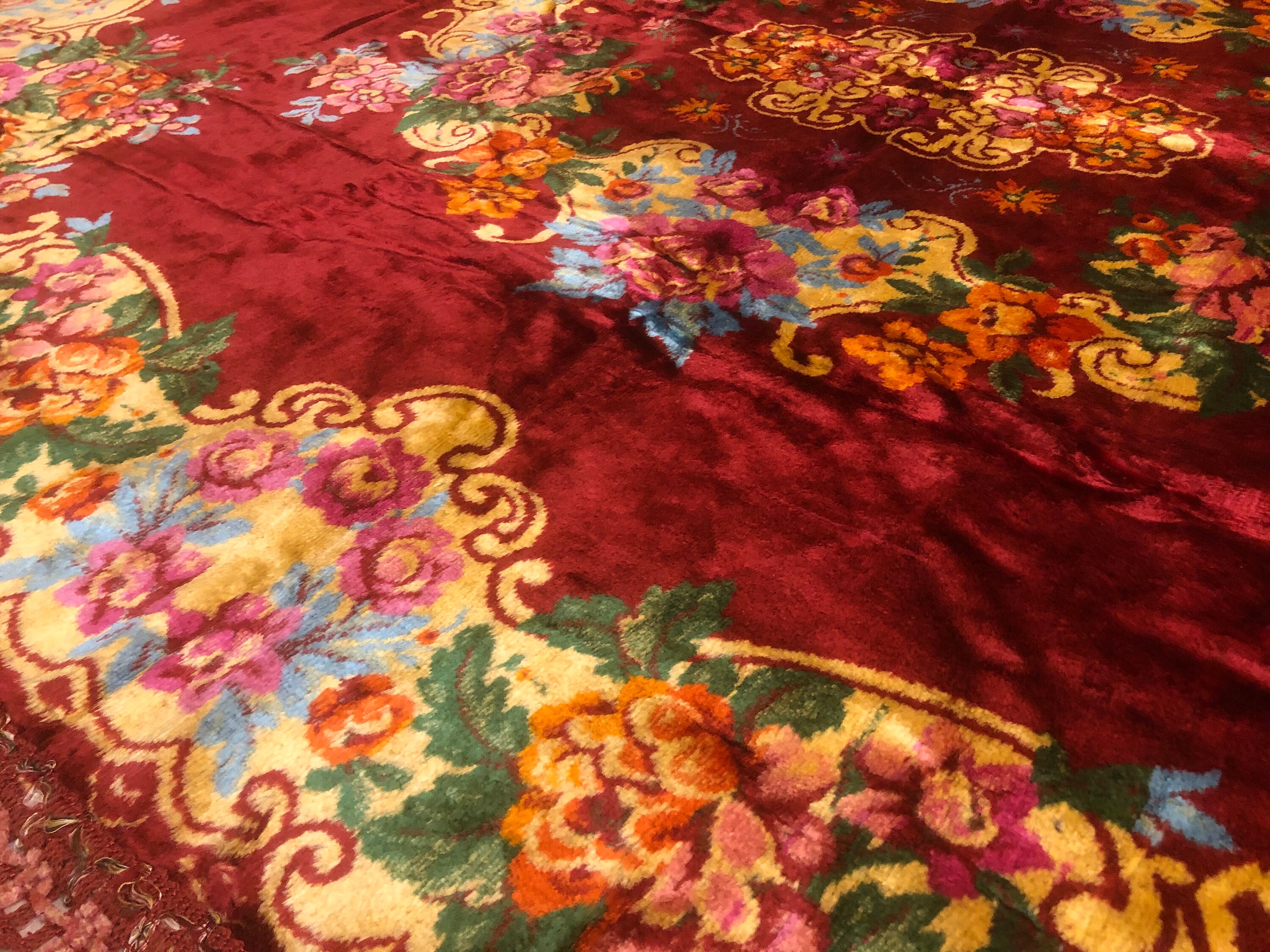 Vintage Velvet italian bedspread sofa throw floral bedspread Etsy