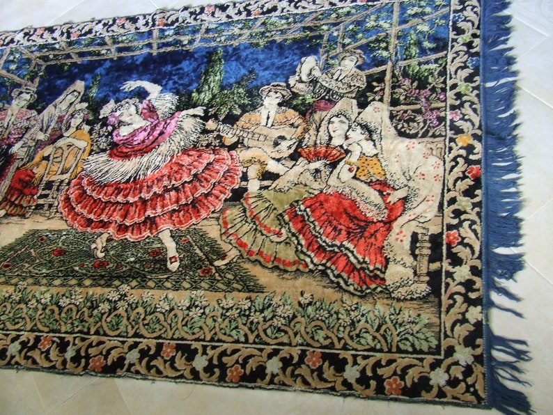 Vintage wall velvet tapestry carpet wall rug wall hanging ...