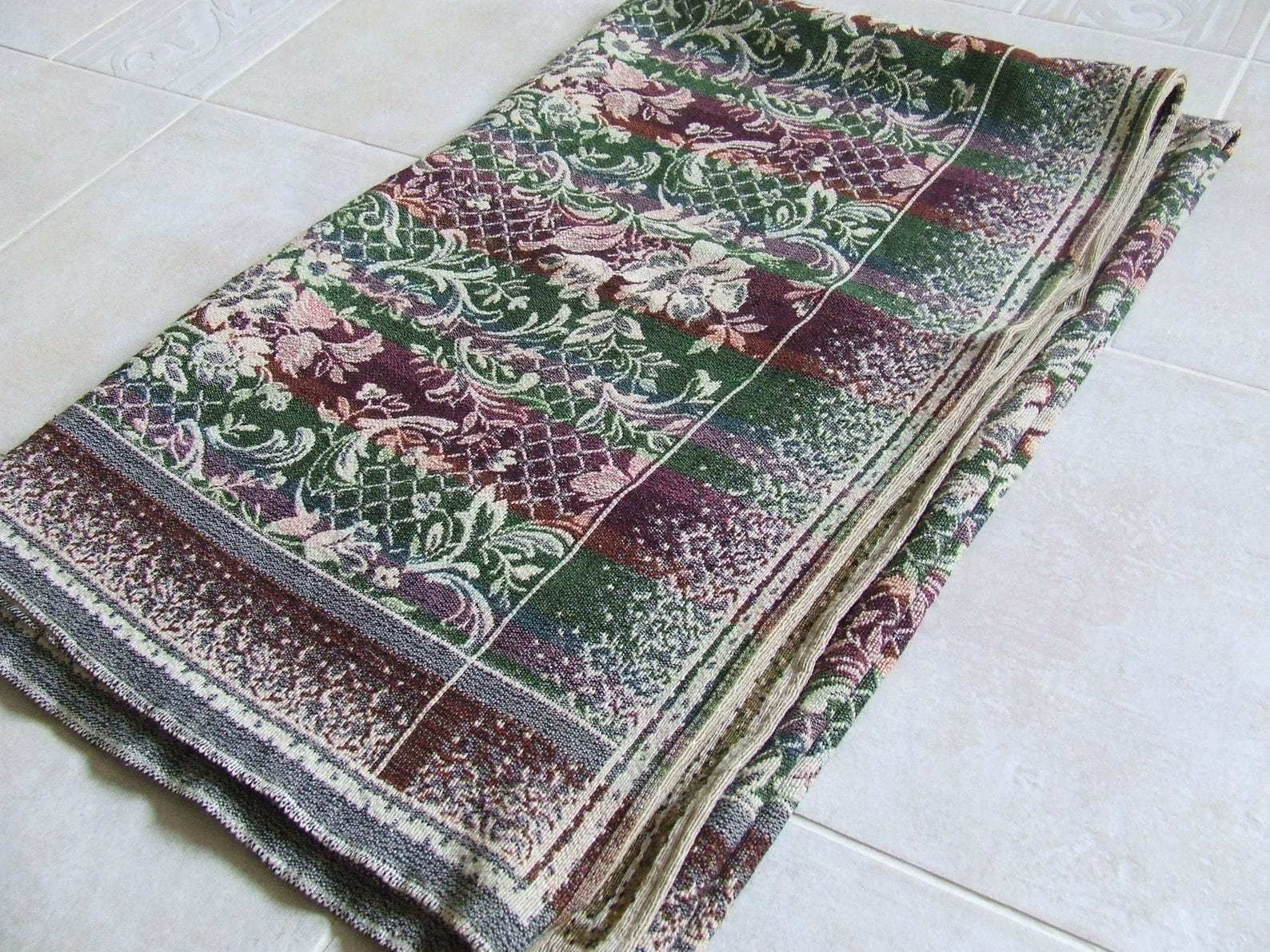 Bedspread vintage German jacquard blanket tapestry jacquard Etsy