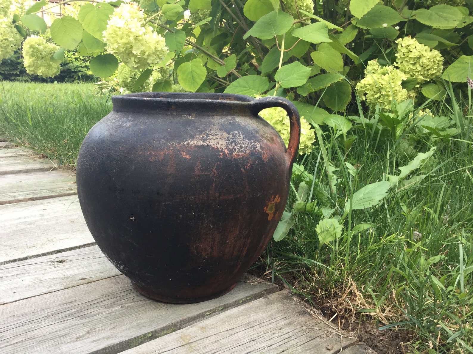 Antike primitive Ton Topf mit Griff alten Ton Topf antike | Etsy