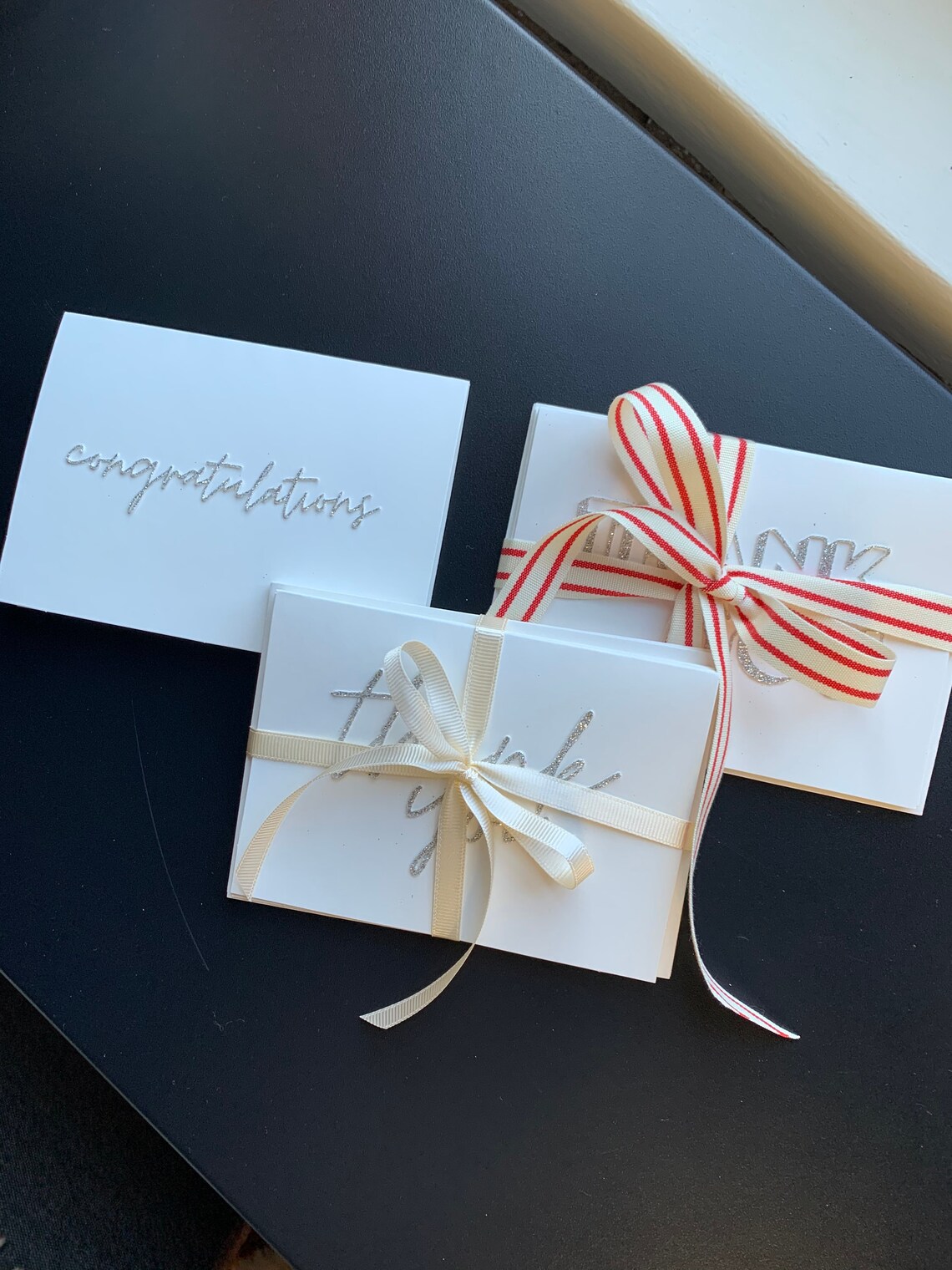 Multipack gift cards 5 unique cards simple glitter Etsy