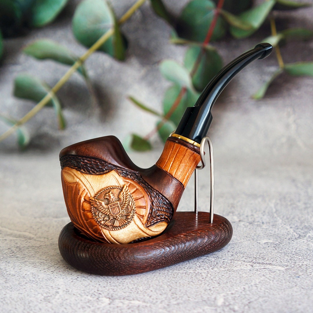 Tobacco Pipe, Pipe Stand, Pipe Holder, Smoking Pipe, Wooden Pipe, Wood Smoking Pipe, Handcrafted